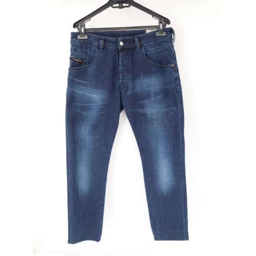 Diesel Jeans D-Bazer 083AT Men’s Stretch Tapered Blue Button Fly Denim 32x27